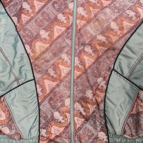 Vintage 90's Nylon Patterned Jacket Size Medium - Picture 3 of 6